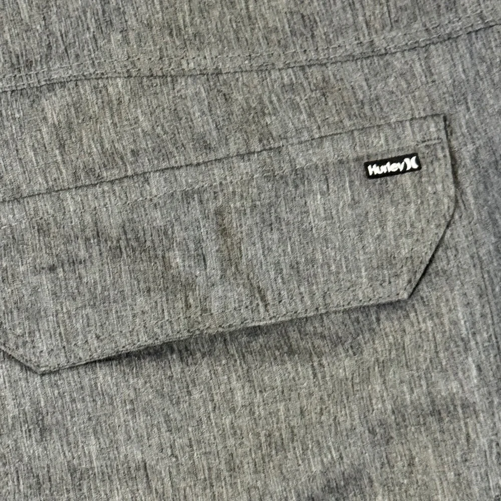 Hurley Mens Gray Teal Logo Board Shorts Swim Trunks Size 32 MBS0008690